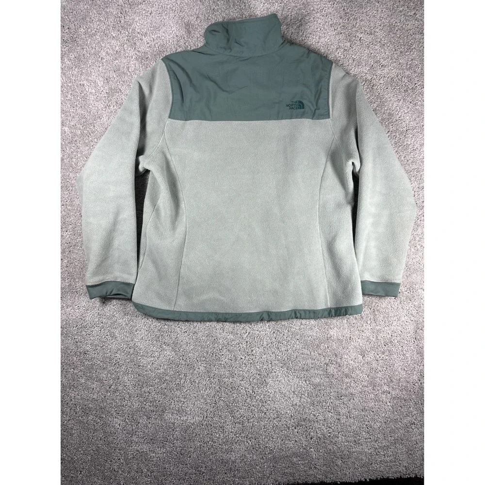 The North Face Fleece Jacket Full Zip Green Gray‎ Men's Size Medium